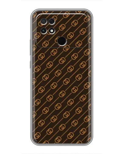 Чехол для Xiaomi POCO C40 с картинкой «Gucci — золотые диагонали»