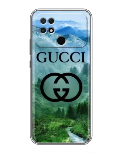 Чехол для Xiaomi POCO C40 с картинкой «Gucci — горный пейзаж»
