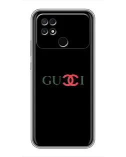 Чехол для Xiaomi POCO C40 с картинкой «Gucci — красный градиент»