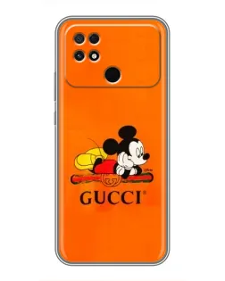 Чохол для Xiaomi POCO C40 з картинкою «Міккі Маус Gucci — помаранч»