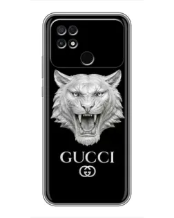Чохол для Xiaomi POCO C40 з картинкою «Gucci — срібний лев»