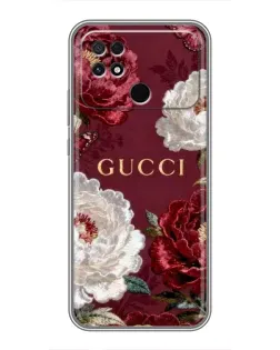Чохол для Xiaomi POCO C40 з картинкою «Gucci — бордові троянди»