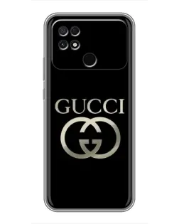 Чохол для Xiaomi POCO C40 з картинкою «Gucci — золото на чорному»