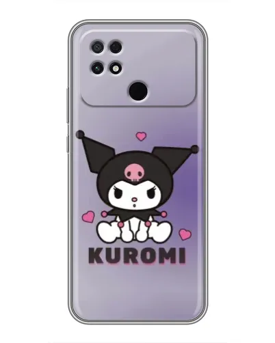 Чехол для Xiaomi POCO C40 с картинкой «Kuromi — фиолетовый арт»