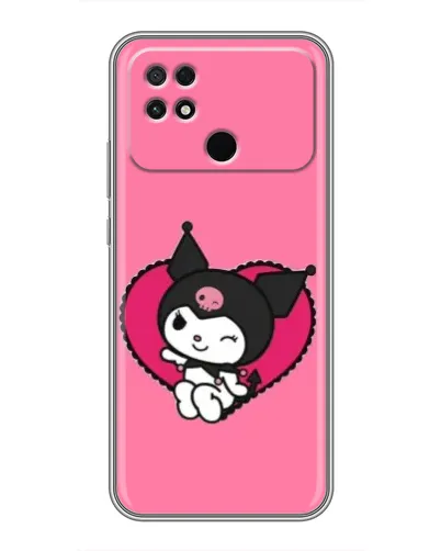 Чехол для Xiaomi POCO C40 с картинкой «Kuromi — любовь в сердце»