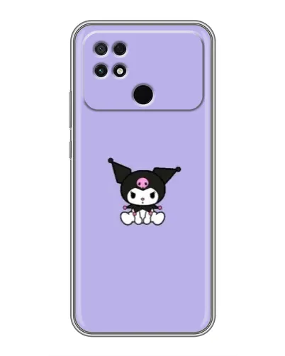 Чехол для Xiaomi POCO C40 с картинкой «Kuromi — фиолетовый минимализм»