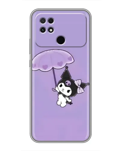 Чехол для Xiaomi POCO C40 с картинкой «Kuromi с зонтиком»