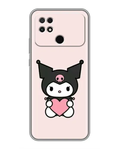 Чехол для Xiaomi POCO C40 с картинкой «Kuromi и сердце»