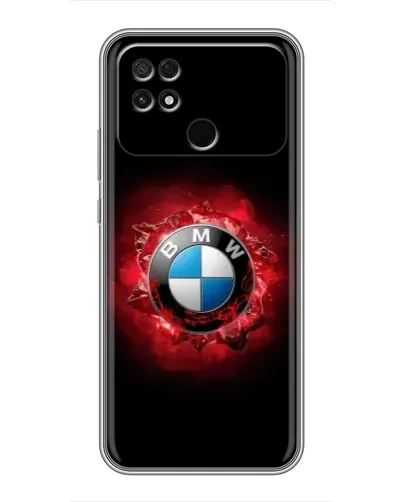 Чехол для Xiaomi POCO C40 с картинкой «Логотип BMW — вспышка» Чехол для Xiaomi POCO C40 с картинкой «Логотип BMW — вспышка»