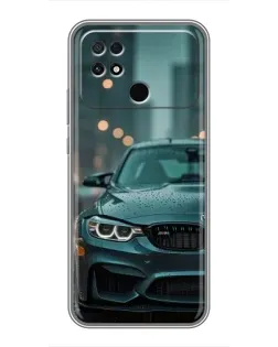 Чехол для Xiaomi POCO C40 с картинкой «BMW в огнях города»