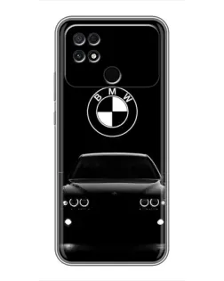 Чехол для Xiaomi POCO C40 с картинкой «BMW — взгляд из темноты»