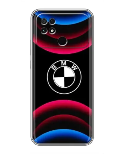 Чехол для Xiaomi POCO C40 с картинкой «Логотип BMW и неоновые дуги» Чехол для Xiaomi POCO C40 с картинкой «Логотип BMW и неоновые дуги»