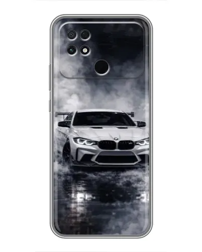 Чехол для Xiaomi POCO C40 с картинкой «BMW сквозь туман» Чехол для Xiaomi POCO C40 с картинкой «BMW сквозь туман»