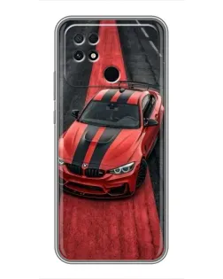 Чехол для Xiaomi POCO C40 с картинкой «BMW на красной дорожке»