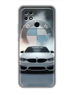 Чохол для Xiaomi POCO C40 з картинкою «BMW в білому диму»