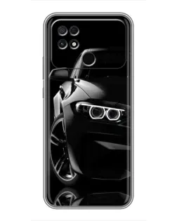 Чохол для Xiaomi POCO C40 з картинкою «Чорна BMW — профіль»
