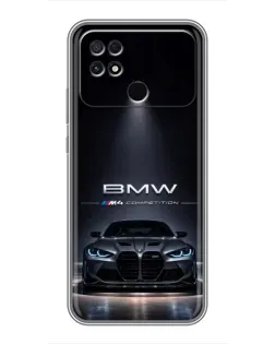 Чохол для Xiaomi POCO C40 з картинкою «BMW крізь нічне місто»