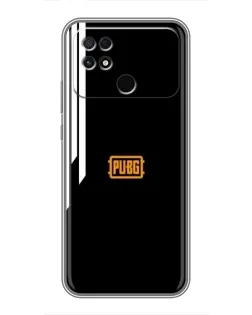 Чехол для Xiaomi POCO C40 с картинкой «PUBG — вертикальные линии»