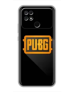 Чехол для Xiaomi POCO C40 с картинкой «PUBG — рамка лого»