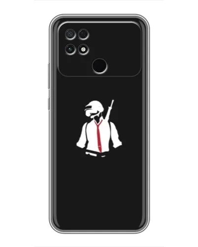 Чехол для Xiaomi POCO C40 с картинкой «PUBG — силуэт воина» Чехол для Xiaomi POCO C40 с картинкой «PUBG — силуэт воина»