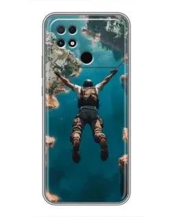 Чехол для Xiaomi POCO C40 с картинкой «PUBG — свободное падение»
