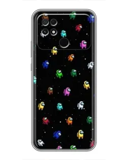 Чехол для Xiaomi POCO C40 с картинкой «Экипаж Among Us»