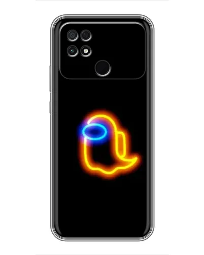 Чехол для Xiaomi POCO C40 с картинкой «Among Us неоновое сияние»