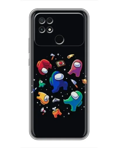 Чехол для Xiaomi POCO C40 с картинкой «Among Us космос»