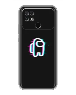 Чехол для Xiaomi POCO C40 с картинкой «Among Us неон»