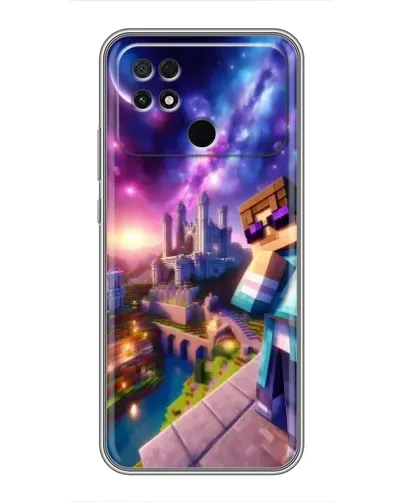 Чехол для Xiaomi POCO C40 с картинкой «Стив и космос»