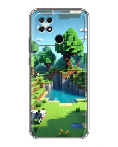 Чехол для Xiaomi POCO C40 с картинкой «Minecraft летний день»