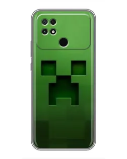 Чехол для Xiaomi POCO C40 с картинкой «Крипер микро-дизайн»