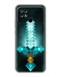 Чехол для Xiaomi POCO C40 с картинкой «Алмазный меч неон»