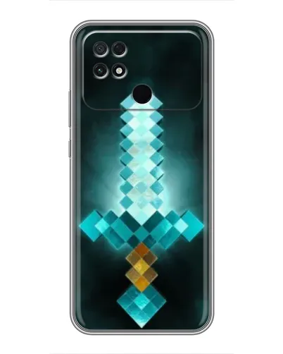 Чехол для Xiaomi POCO C40 с картинкой «Алмазный меч неон»