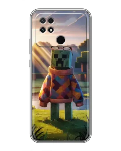 Чехол для Xiaomi POCO C40 с картинкой «Крипер в свитере»