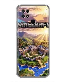 Чехол для Xiaomi POCO C40 с картинкой «Minecraft панорама»