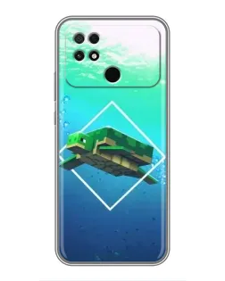 Чохол для Xiaomi POCO C40 з картинкою «Черепаха Minecraft»