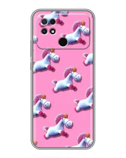 Чехол для Xiaomi POCO C40 с картинкой «Единороги на розовом» Чехол для Xiaomi POCO C40 с картинкой «Единороги на розовом»