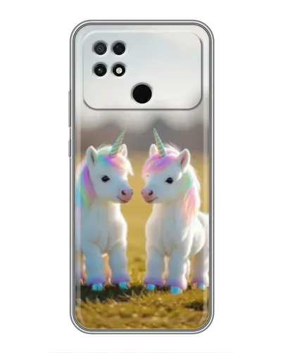 Чехол для Xiaomi POCO C40 с картинкой «Пара единорогов» Чехол для Xiaomi POCO C40 с картинкой «Пара единорогов»