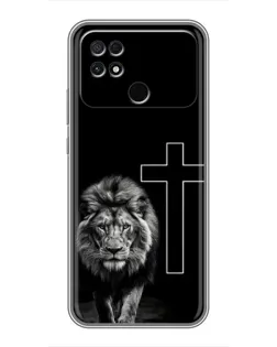 Чохол для Xiaomi POCO C40 з картинкою «Лев та Хрест»