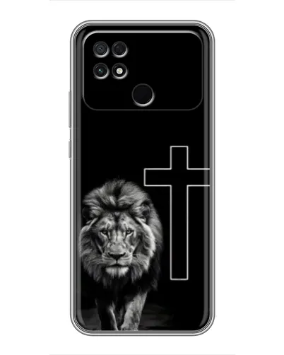 Чехол для Xiaomi POCO C40 с картинкой «Лев и Крест»
