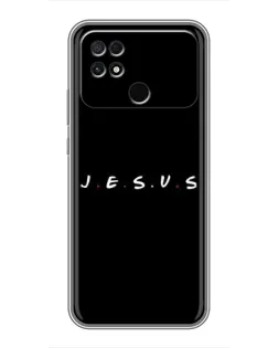 Чехол для Xiaomi POCO C40 с картинкой «Точки веры J.E.S.U.S.»
