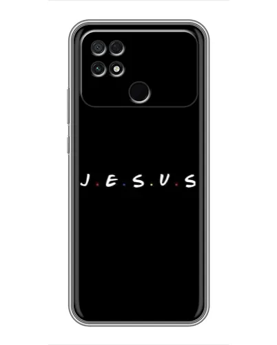 Чехол для Xiaomi POCO C40 с картинкой «Точки веры J.E.S.U.S.»