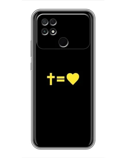 Чехол для Xiaomi POCO C40 с картинкой «Сердце и Крест»