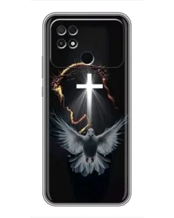 Чехол для Xiaomi POCO C40 с картинкой «Голубь и Свет»