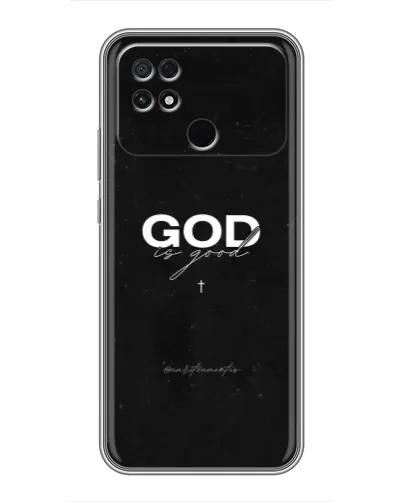Чехол для Xiaomi POCO C40 с картинкой «GOD — Бог над всем»