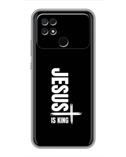 Чехол для Xiaomi POCO C40 с картинкой «Вертикаль веры Jesus»