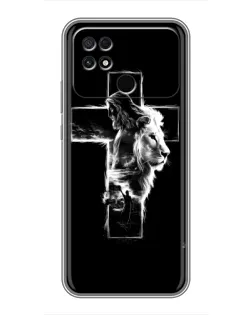 Чохол для Xiaomi POCO C40 з картинкою «Сяючий хрест Jesus»