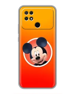 Чехол для Xiaomi POCO C40 с картинкой «Mickey в круге»