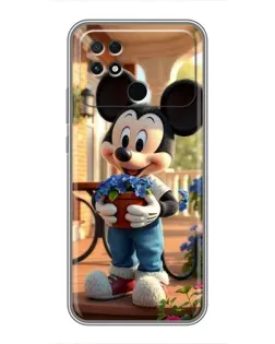 Чехол для Xiaomi POCO C40 с картинкой «Микки садовод»